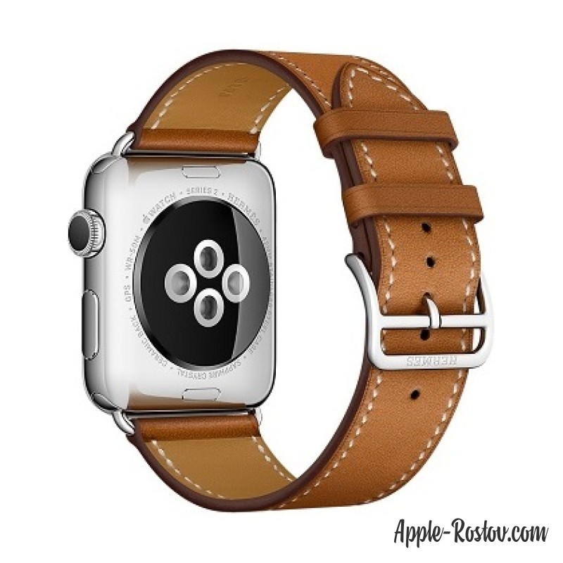 Apple Watch Hermes 42 mm silver/Simple Tour Barenia leather Fauve colors